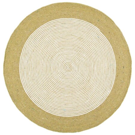 Safavieh 6 x 6 ft. Braided Hand Woven Round Area Rug; Green & Ivory BRD904Y-6R